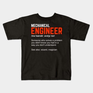 Mechanical Engineer Definition Engineering Gift Kids T-Shirt